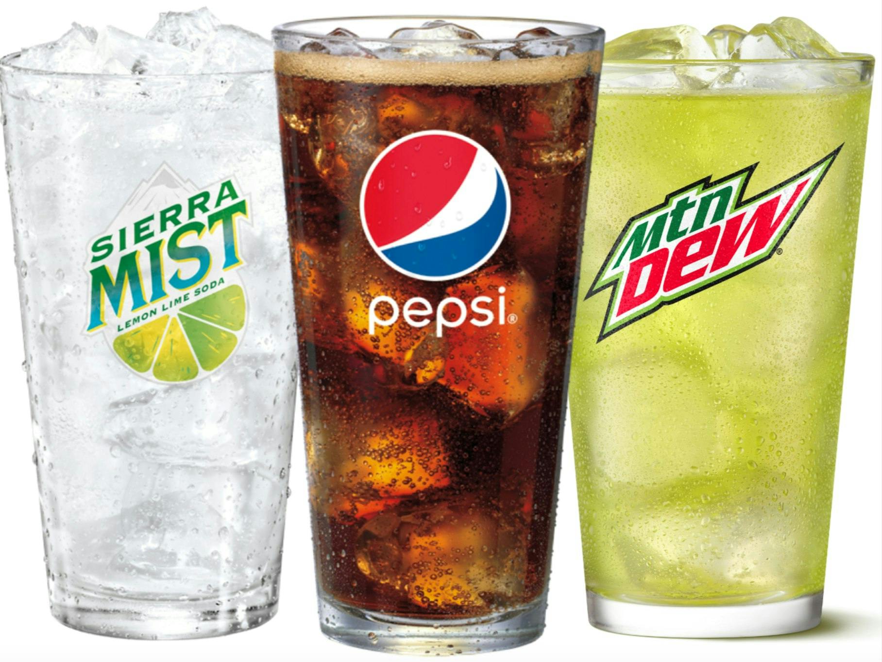 Photo of 'Pepsi Fountain Drinks' meal.