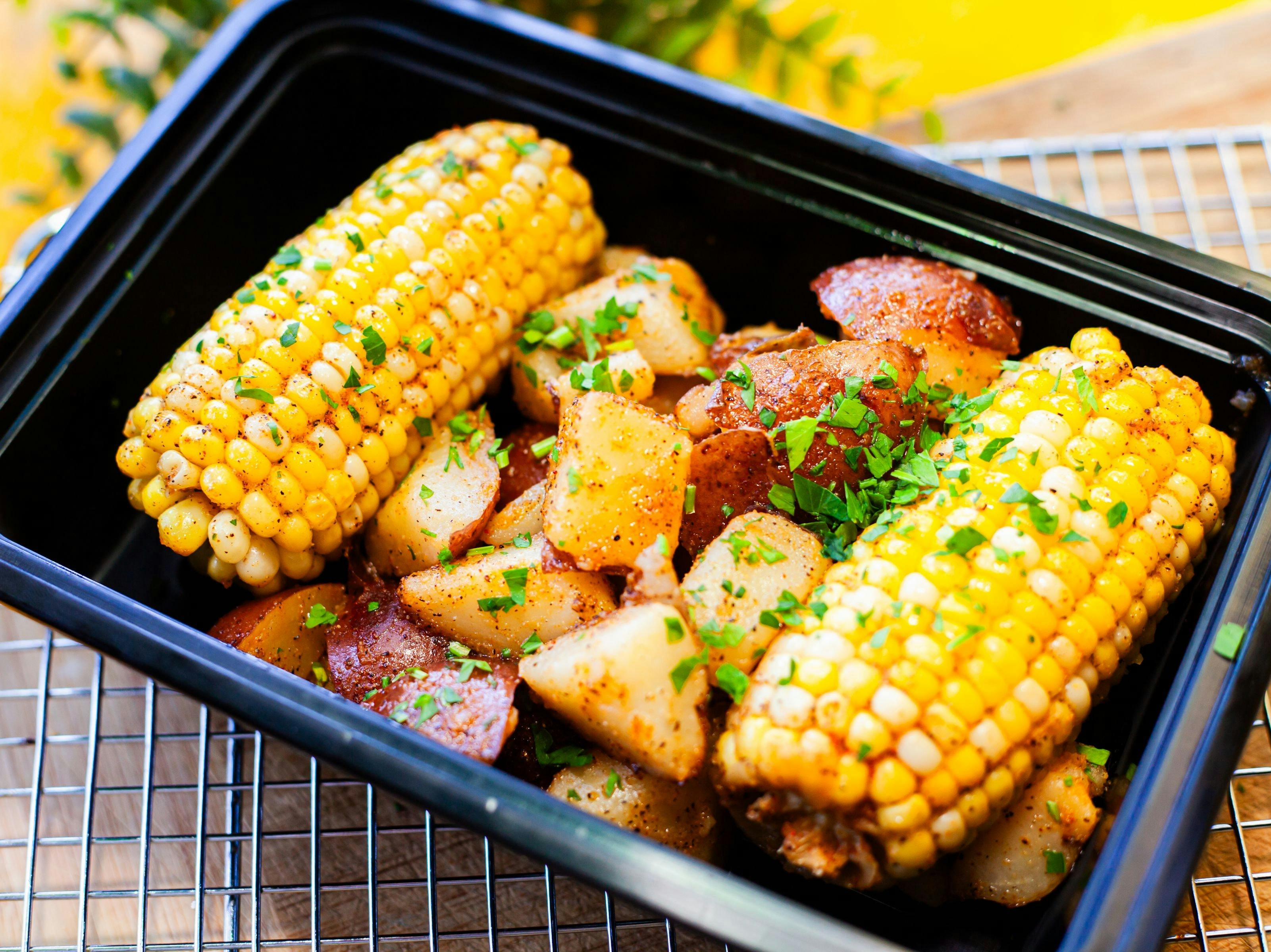 Photo of 'Corn & Red Potatoes' meal.