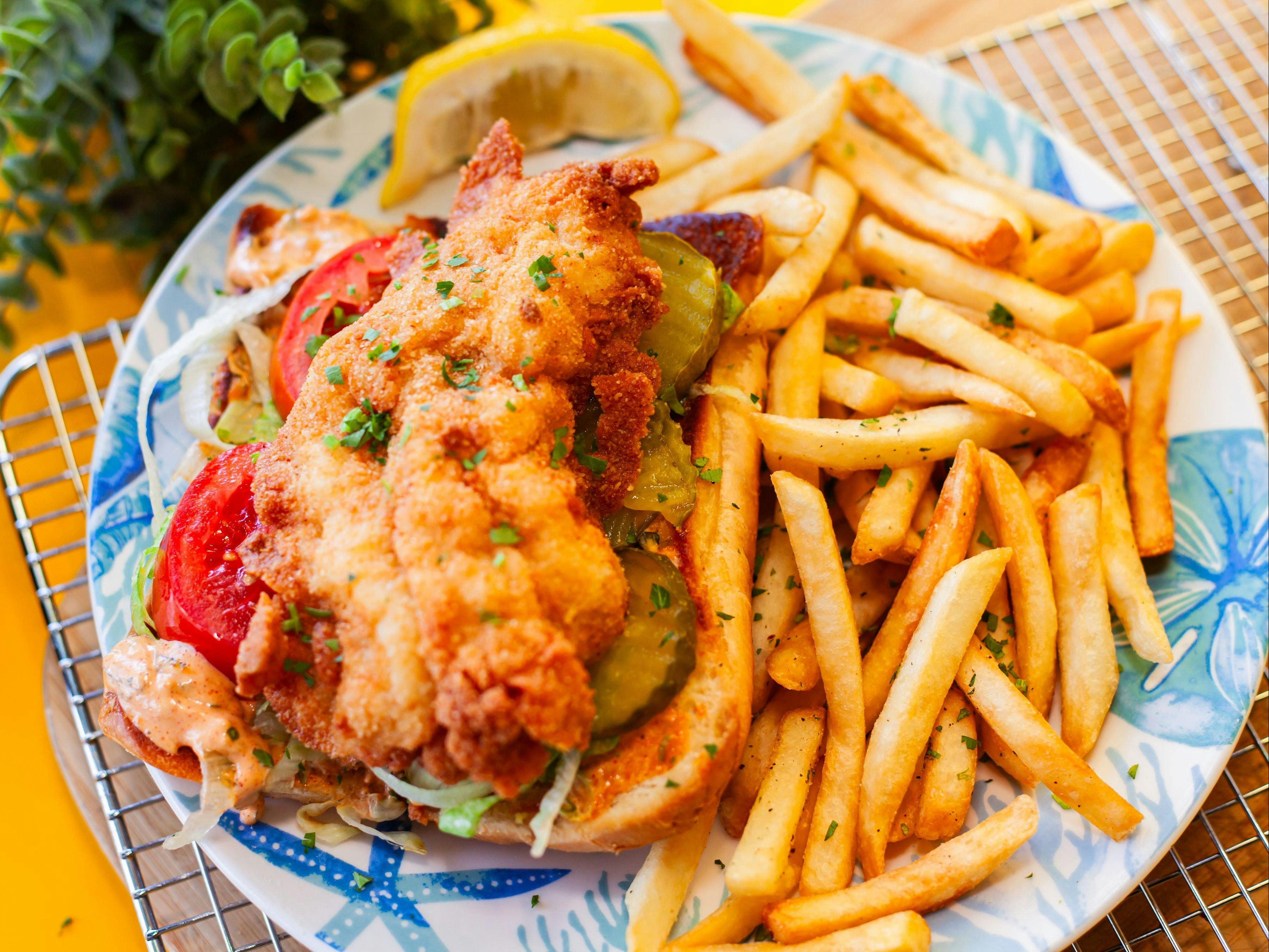 Photo of 'Lobster Po-Boys' meal.